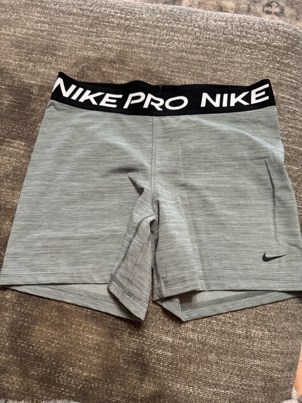 Nike Black & Heather Gray Pro Performance Shorts